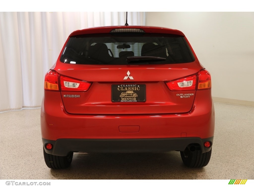 2013 Outlander Sport ES - Rally Red Metallic / Black photo #14