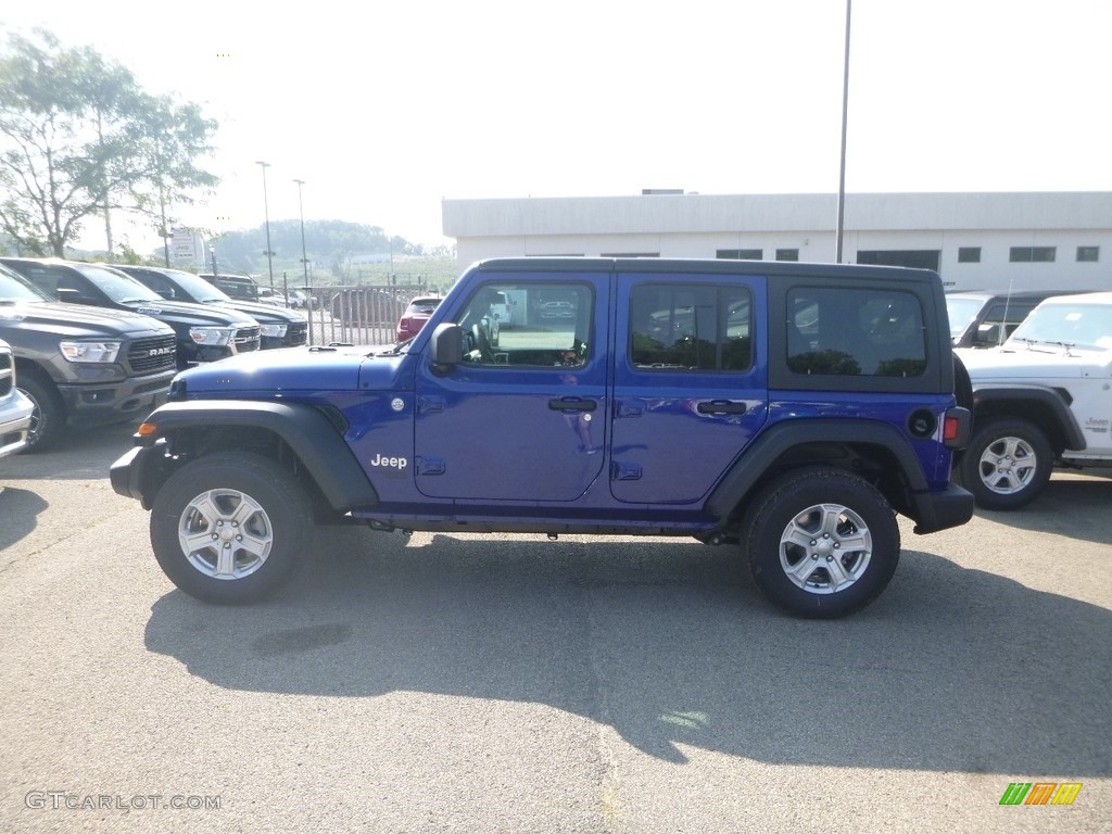 2020 Wrangler Unlimited Sport 4x4 - Ocean Blue Metallic / Black photo #2
