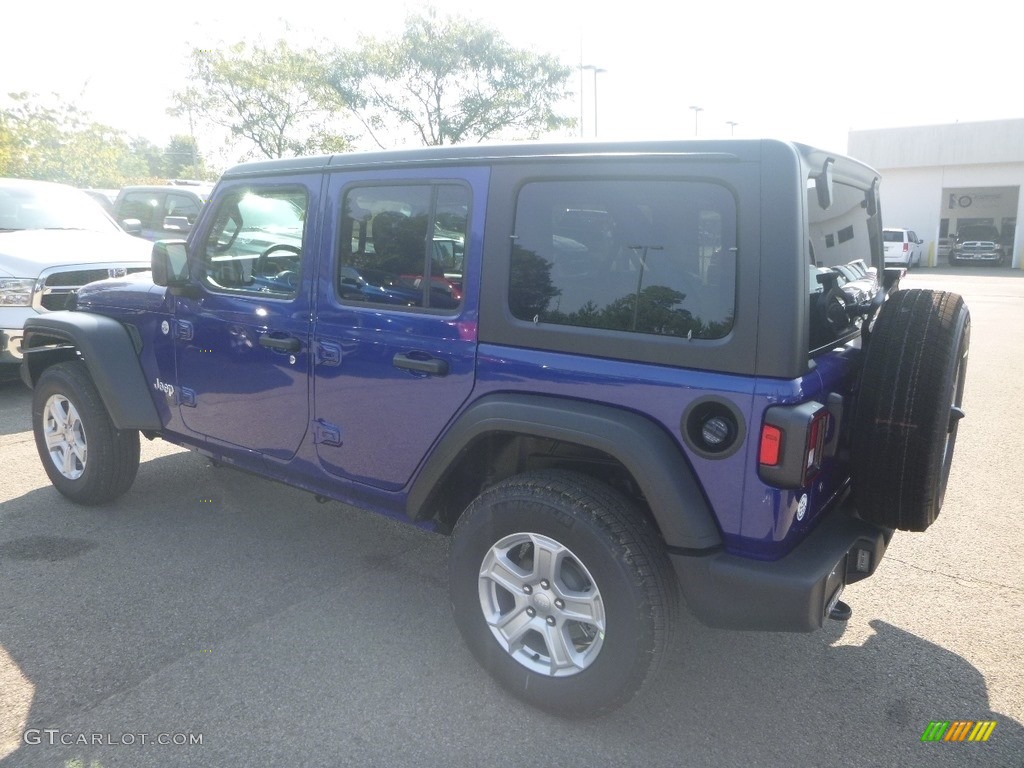2020 Wrangler Unlimited Sport 4x4 - Ocean Blue Metallic / Black photo #3