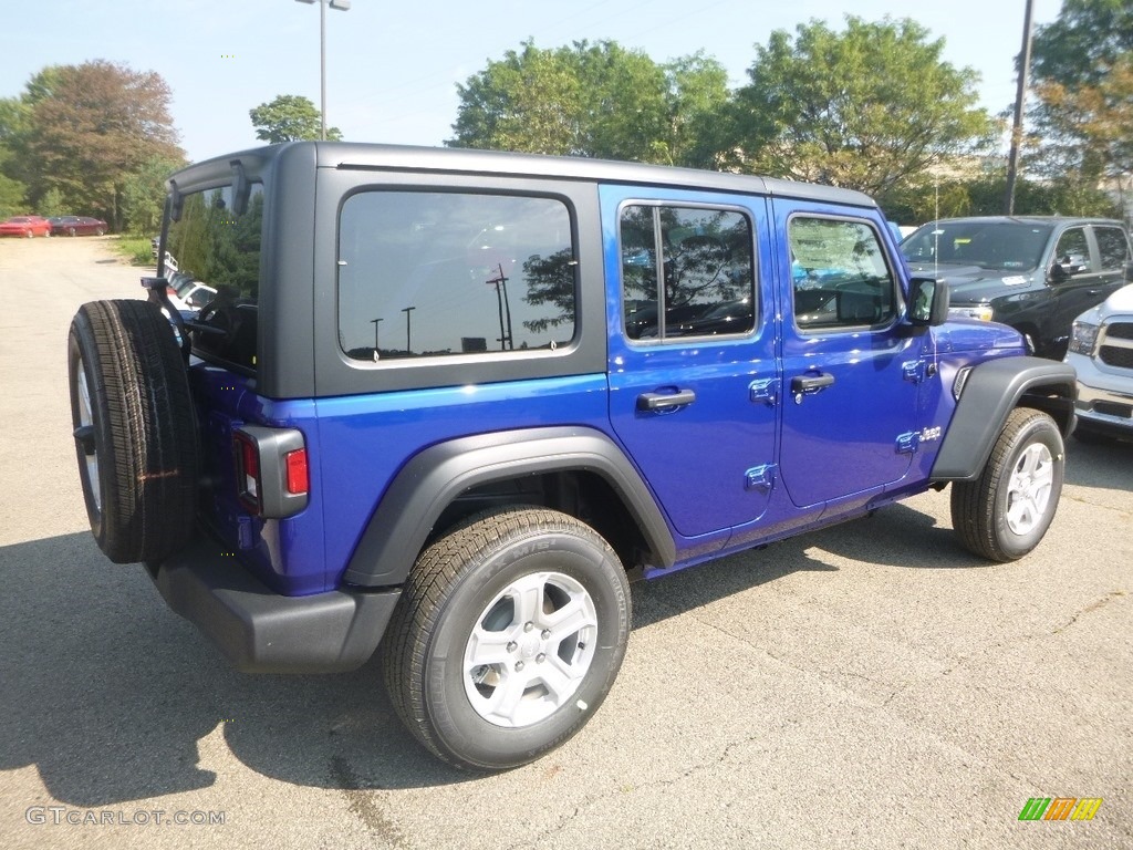 2020 Wrangler Unlimited Sport 4x4 - Ocean Blue Metallic / Black photo #5