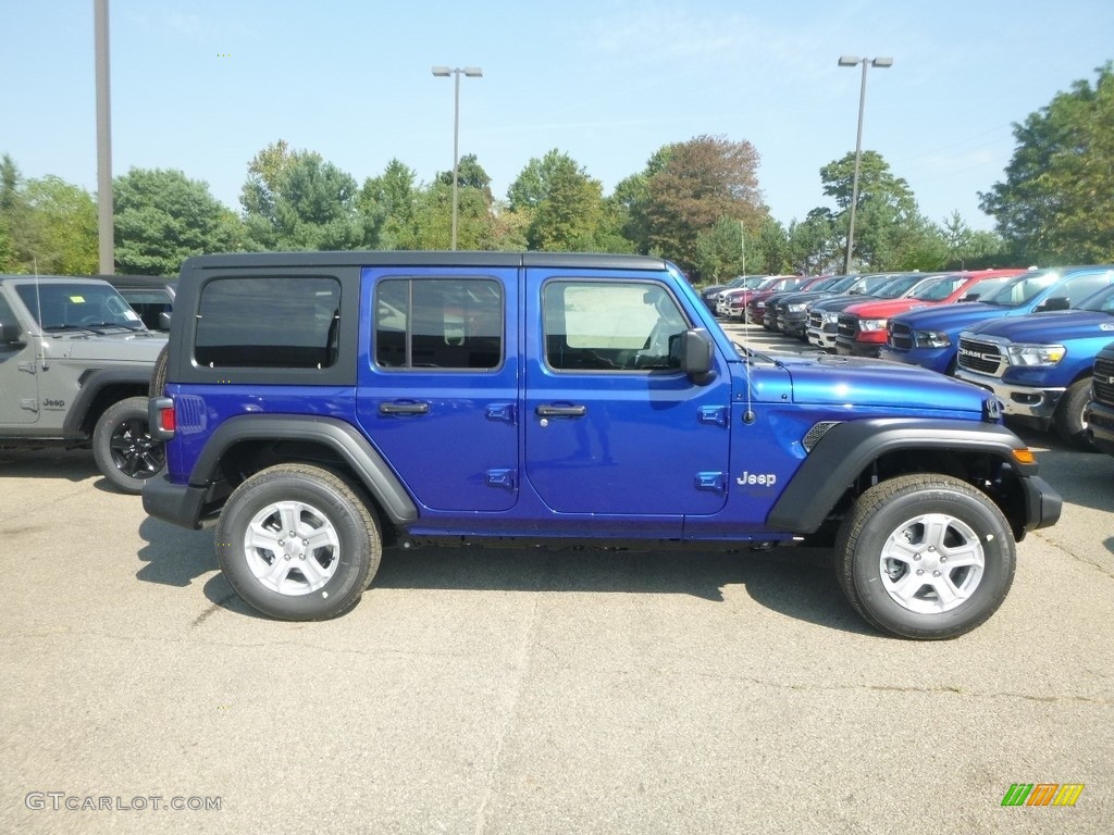 2020 Wrangler Unlimited Sport 4x4 - Ocean Blue Metallic / Black photo #6