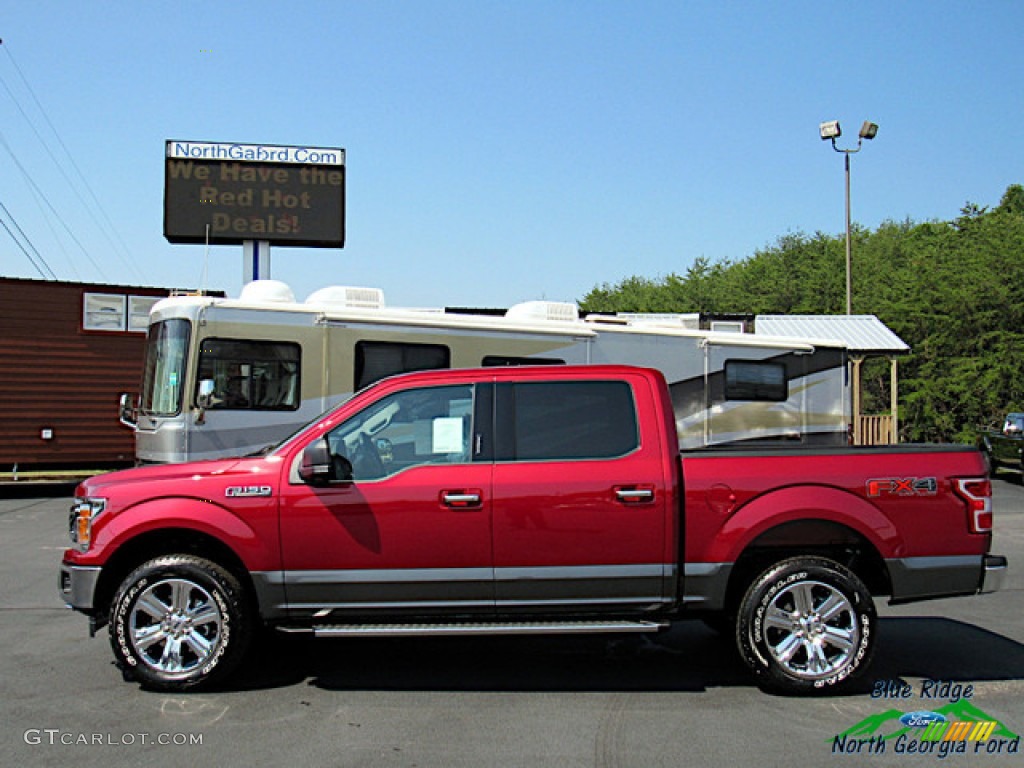 2019 F150 XLT SuperCrew 4x4 - Ruby Red / Earth Gray photo #2