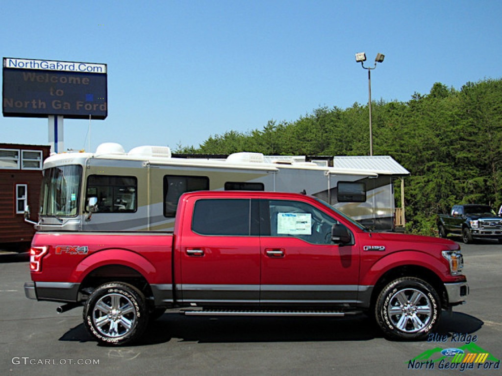 2019 F150 XLT SuperCrew 4x4 - Ruby Red / Earth Gray photo #6