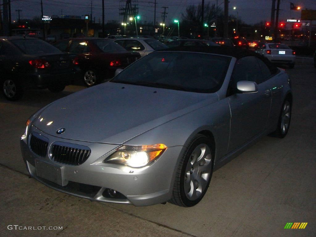 2005 6 Series 645i Convertible - Titanium Silver Metallic / Black photo #1