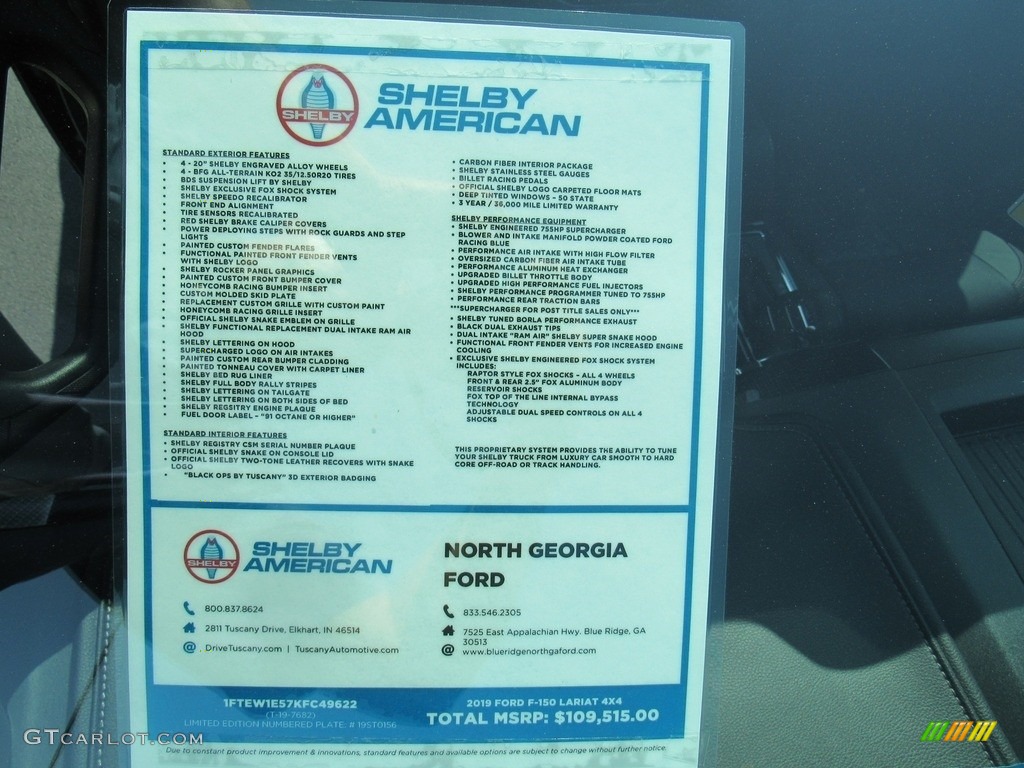 2019 F150 Shelby Cobra Edition SuperCrew 4x4 - Agate Black / Black photo #44
