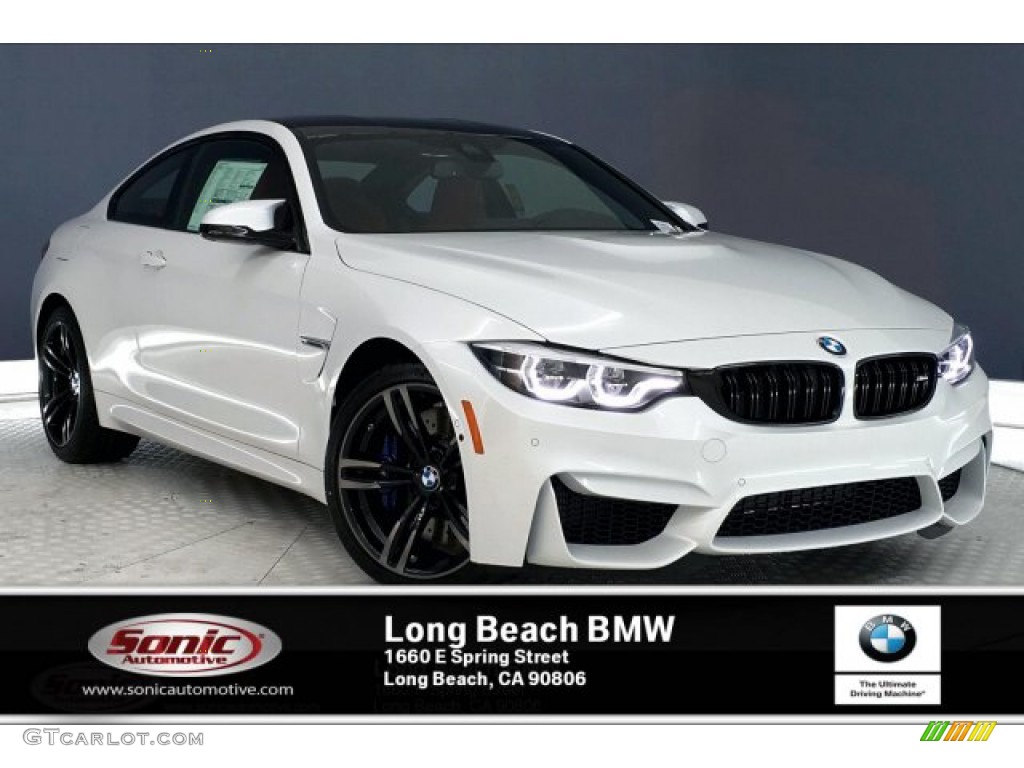 2020 M4 Coupe - Mineral White Metallic / Sakhir Orange/Black photo #1