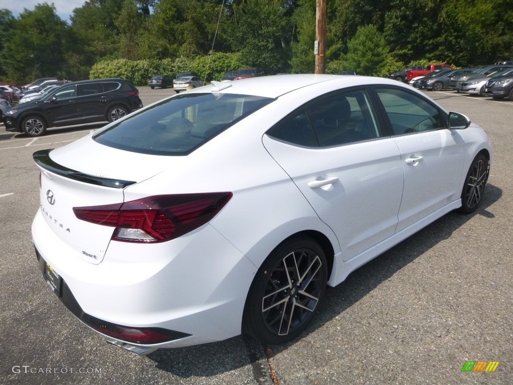 2020 Elantra Sport - Ceramic White / Black photo #2