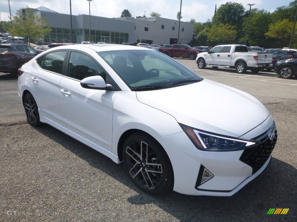 2020 Elantra Sport - Ceramic White / Black photo #3