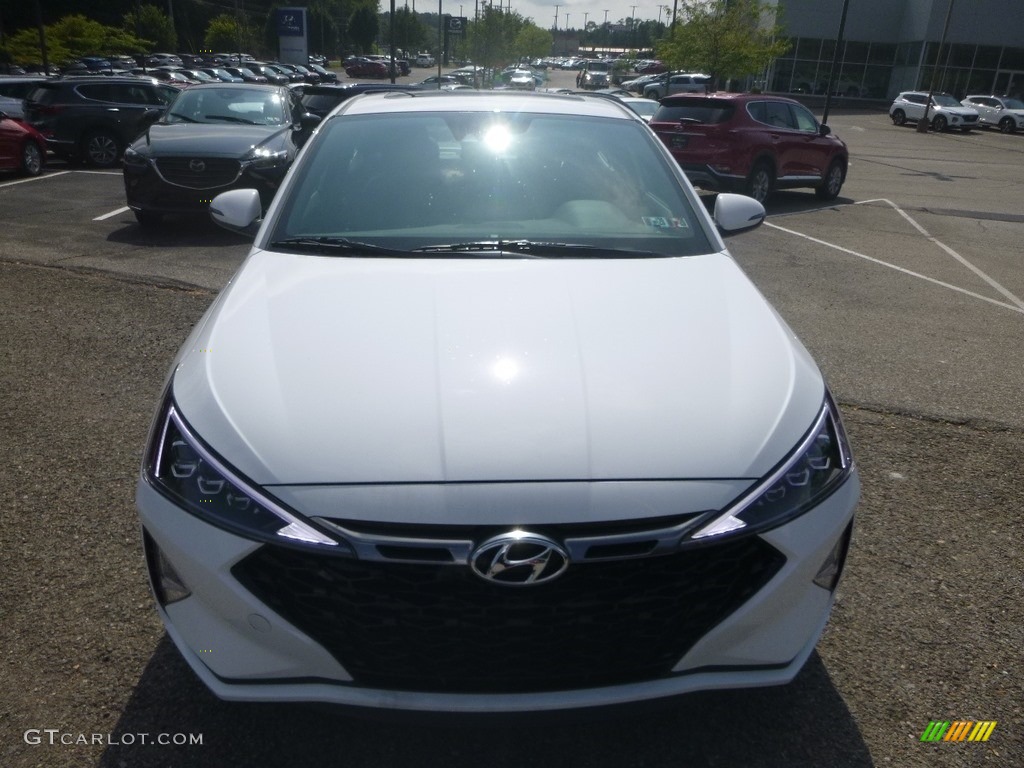 2020 Elantra Sport - Ceramic White / Black photo #4