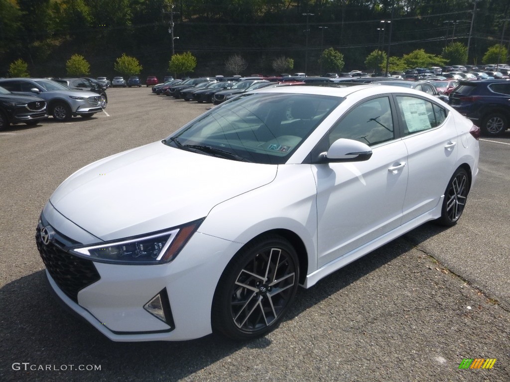 Ceramic White 2020 Hyundai Elantra Sport Exterior Photo #135202211