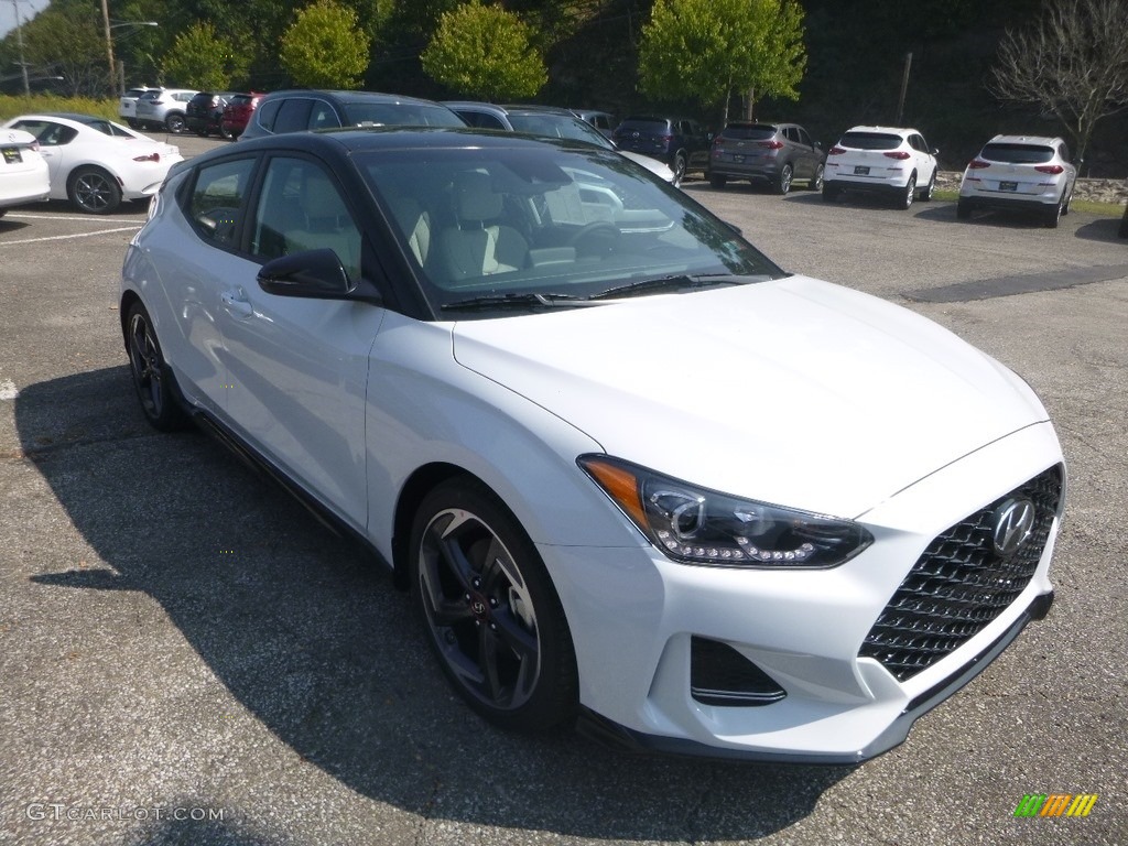 2020 Veloster Turbo Ultimate - Chalk White / Gray photo #3