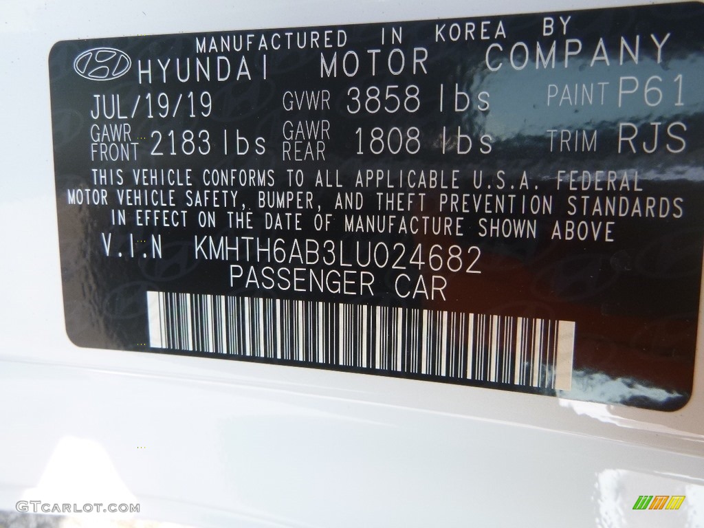 2020 Hyundai Veloster Turbo Ultimate Color Code Photos