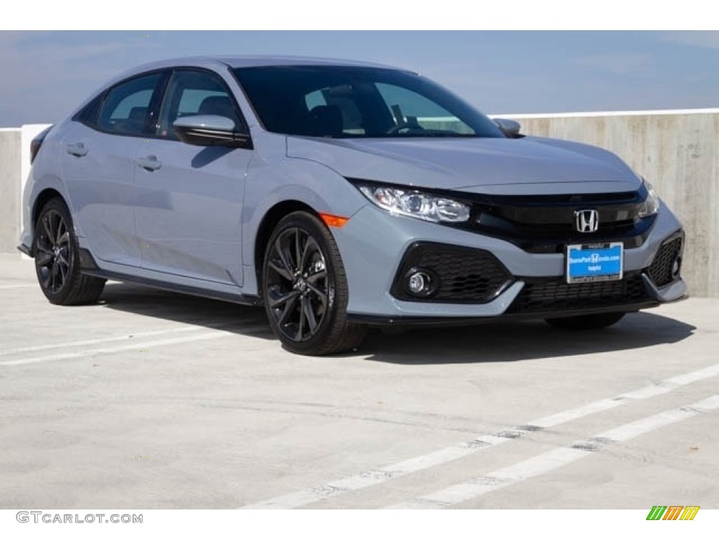 Sonic Gray Pearl 2020 Honda Civic Sport Hatchback Exterior Photo #135202658