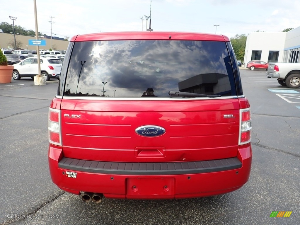 2010 Flex SEL - Red Candy Metallic / Charcoal Black photo #6
