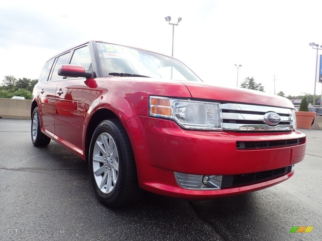 2010 Flex SEL - Red Candy Metallic / Charcoal Black photo #12