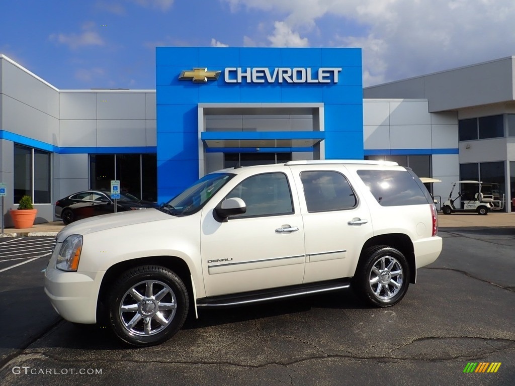 2011 Yukon Denali AWD - White Diamond Tintcoat / Cocoa/Light Cashmere photo #1
