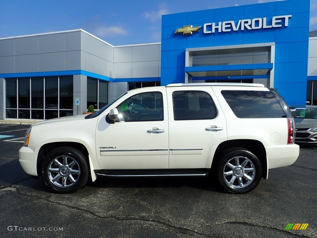 2011 Yukon Denali AWD - White Diamond Tintcoat / Cocoa/Light Cashmere photo #3