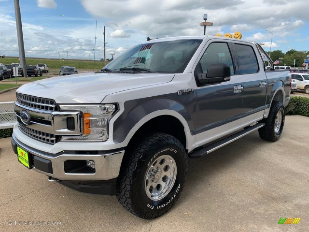 2019 F150 XLT SuperCrew 4x4 - Oxford White / Earth Gray photo #3