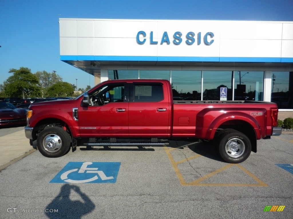 2017 F350 Super Duty Lariat Crew Cab 4x4 - Ruby Red / Black photo #1