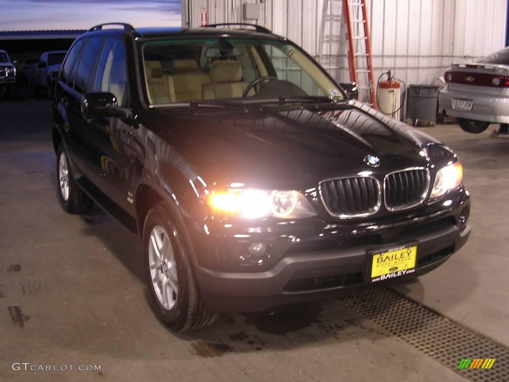 2006 X5 3.0i - Jet Black / Beige photo #12