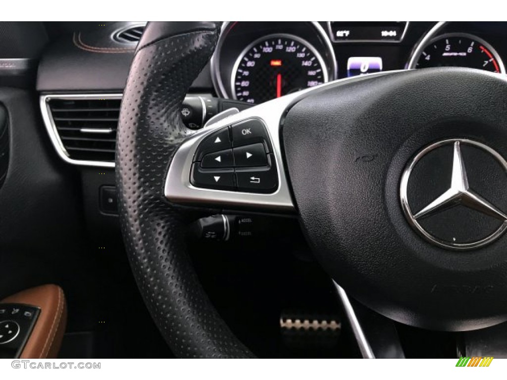 2018 Mercedes-Benz GLE 43 AMG 4Matic Coupe Saddle Brown/Black Steering Wheel Photo #135217604
