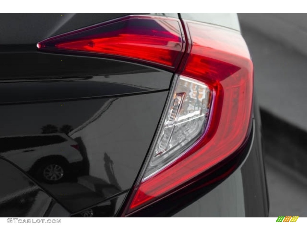 2019 Civic LX Sedan - Crystal Black Pearl / Black photo #8