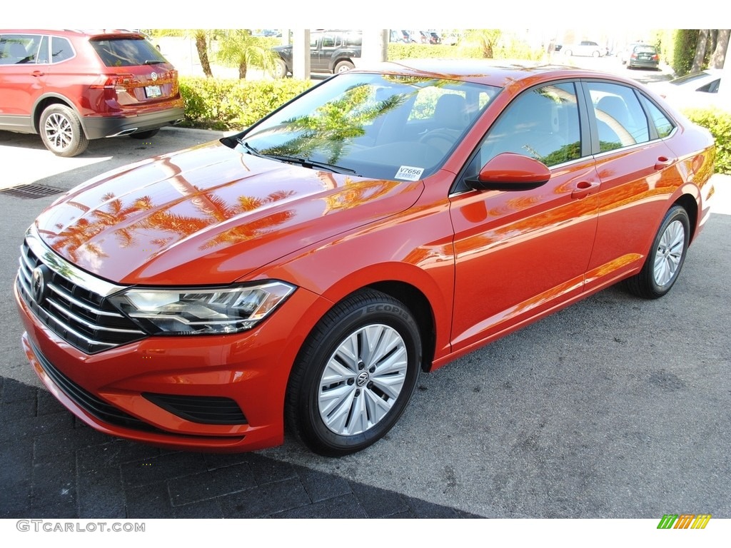 2019 Jetta S - Habanero Orange / Storm Gray photo #4