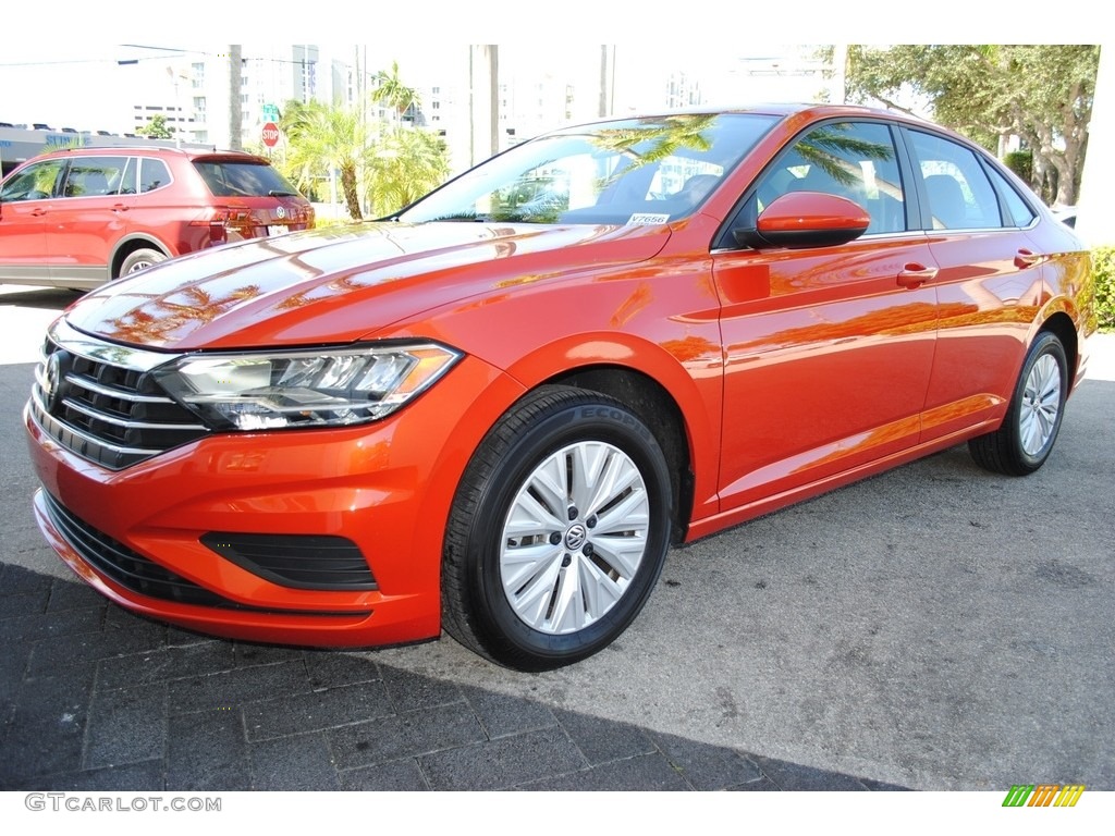 2019 Jetta S - Habanero Orange / Storm Gray photo #5