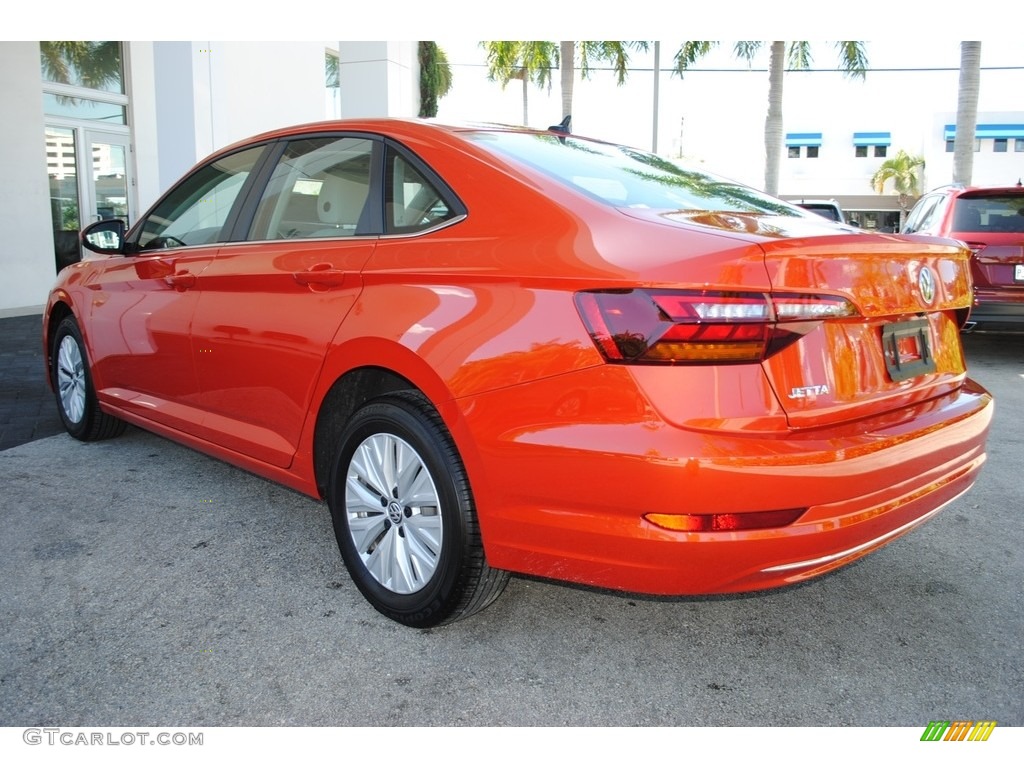 2019 Jetta S - Habanero Orange / Storm Gray photo #7