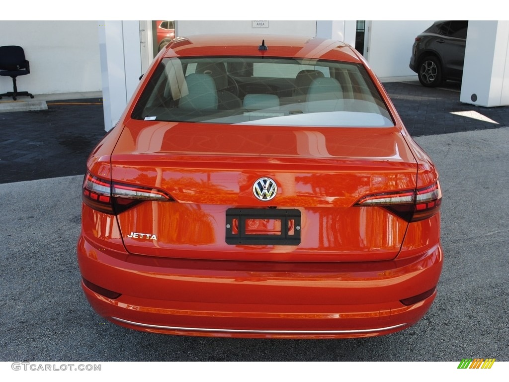 2019 Jetta S - Habanero Orange / Storm Gray photo #8