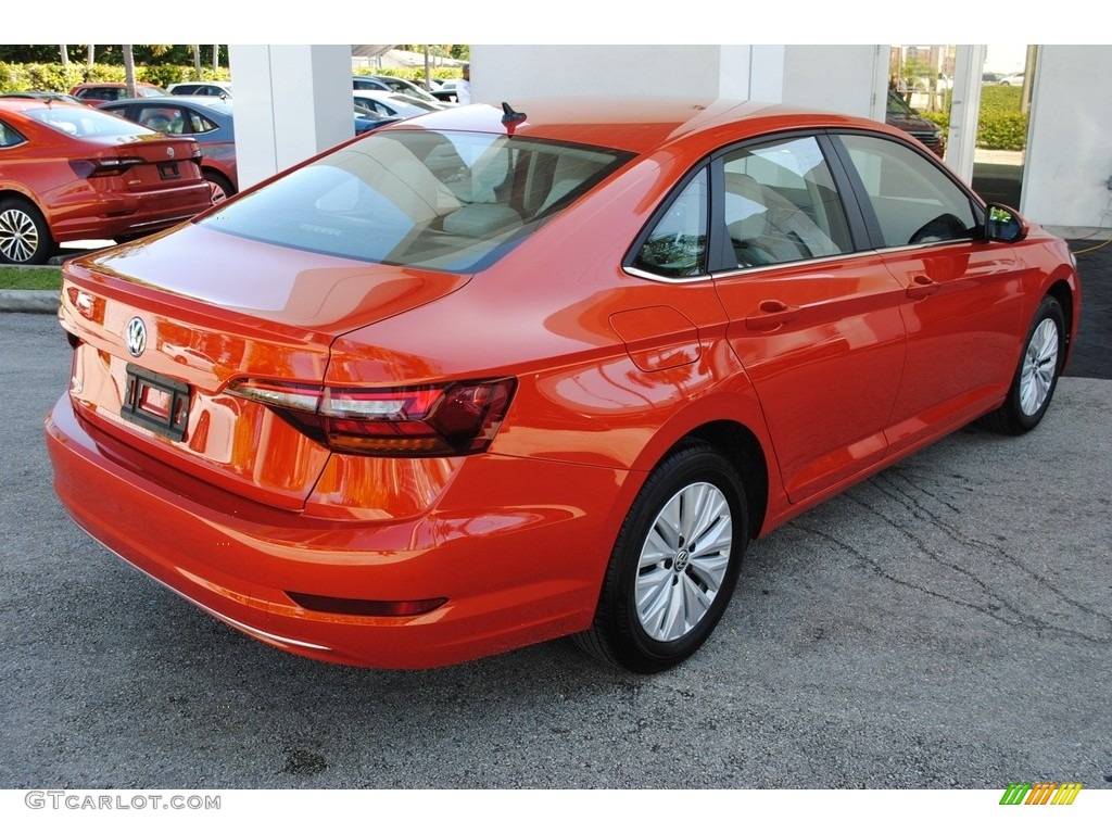 2019 Jetta S - Habanero Orange / Storm Gray photo #9