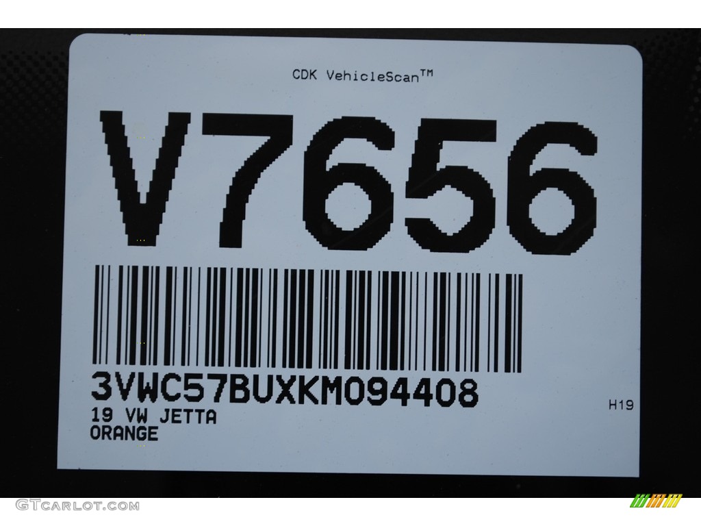 2019 Jetta S - Habanero Orange / Storm Gray photo #20