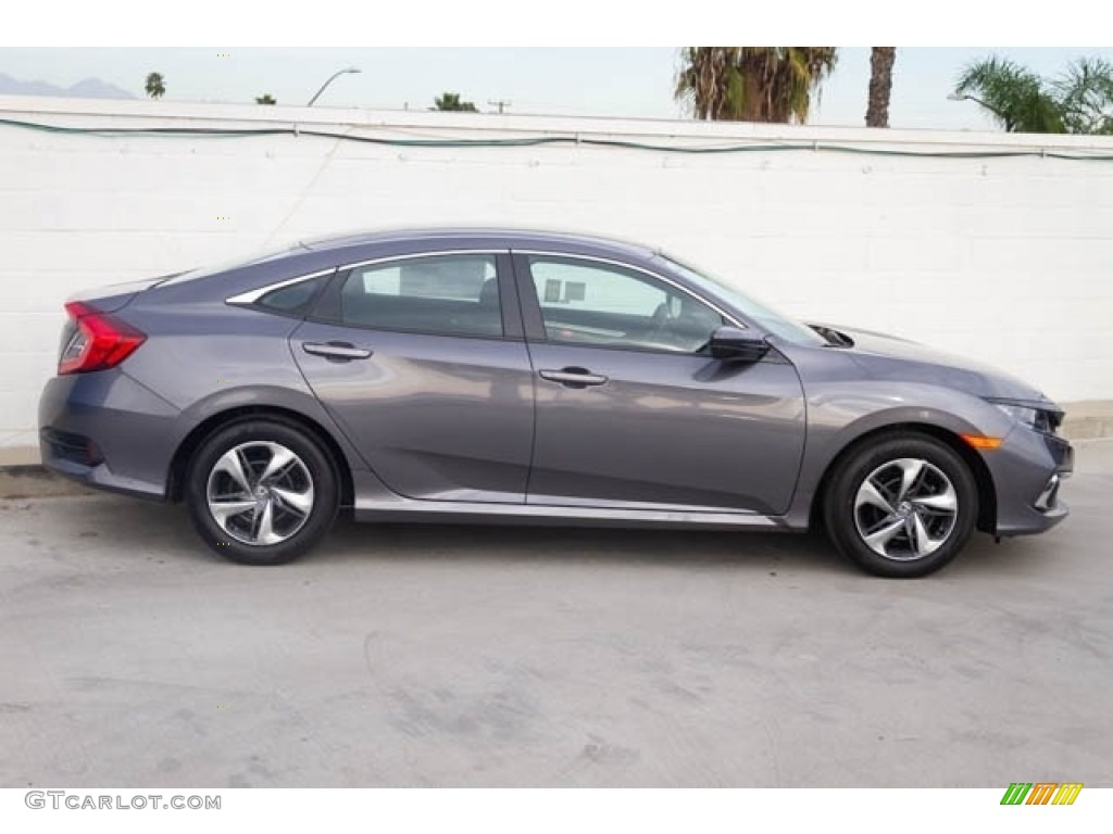 2019 Civic LX Sedan - Modern Steel Metallic / Black photo #9