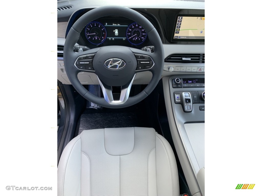2020 Hyundai Palisade SEL AWD Light Beige Steering Wheel Photo #135221411