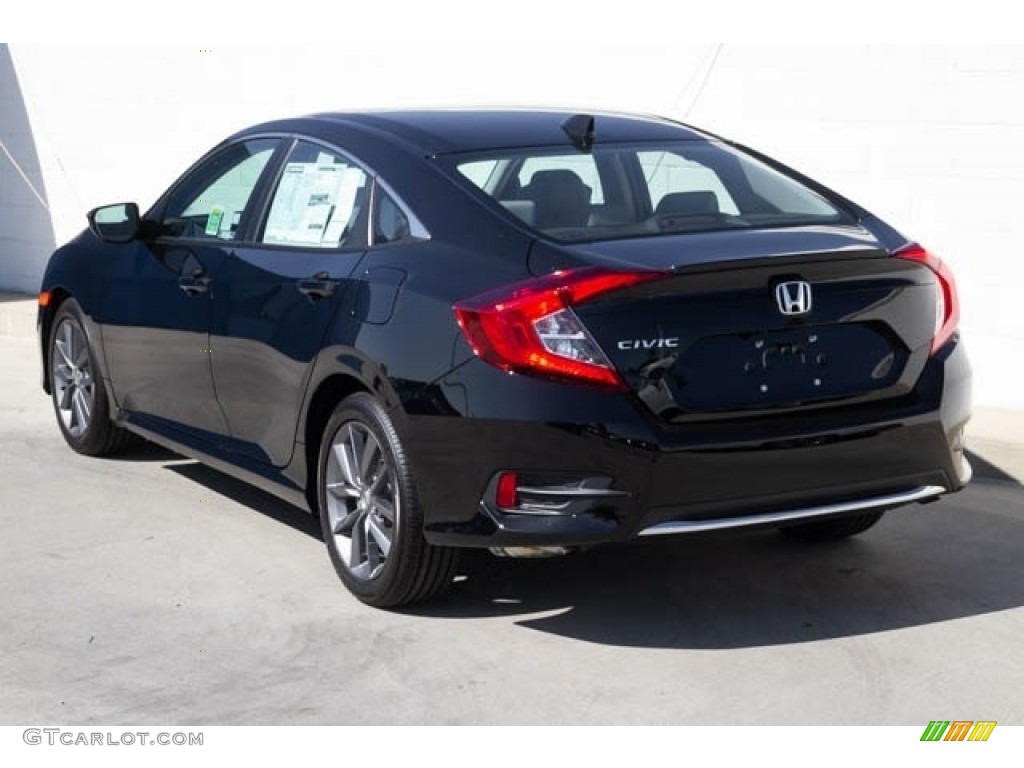 2019 Civic EX Sedan - Crystal Black Pearl / Gray photo #2