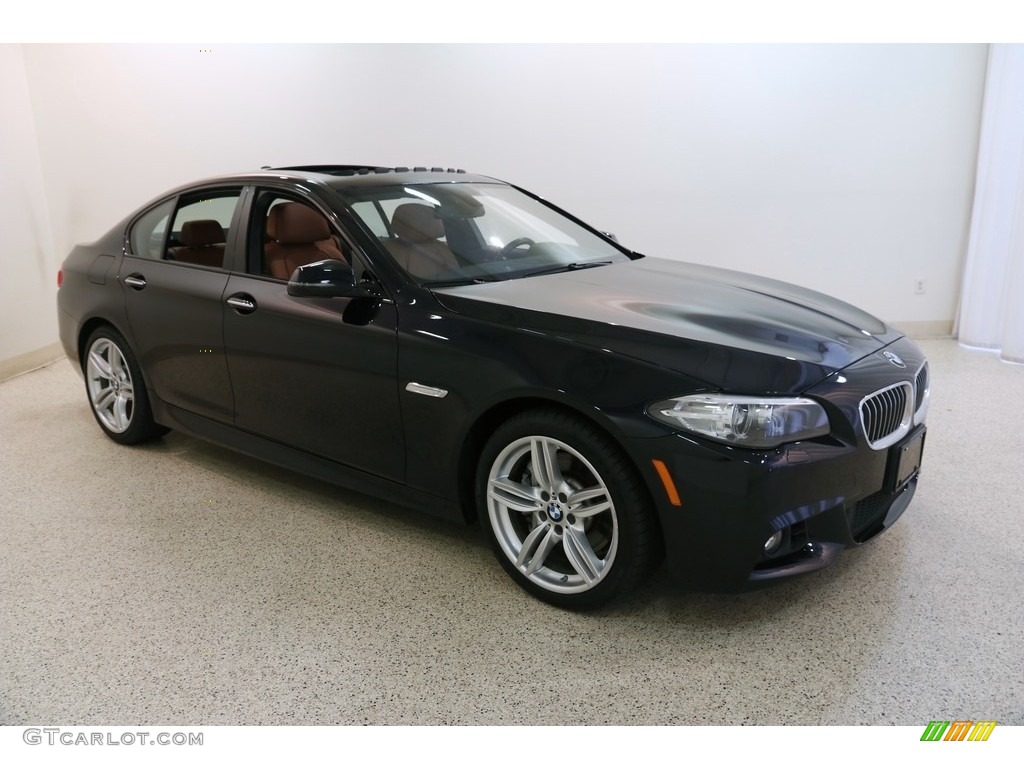 2016 5 Series 535i xDrive Sedan - BMW Individual Azurite Black Metallic / BMW Individual Amaro Brown photo #1