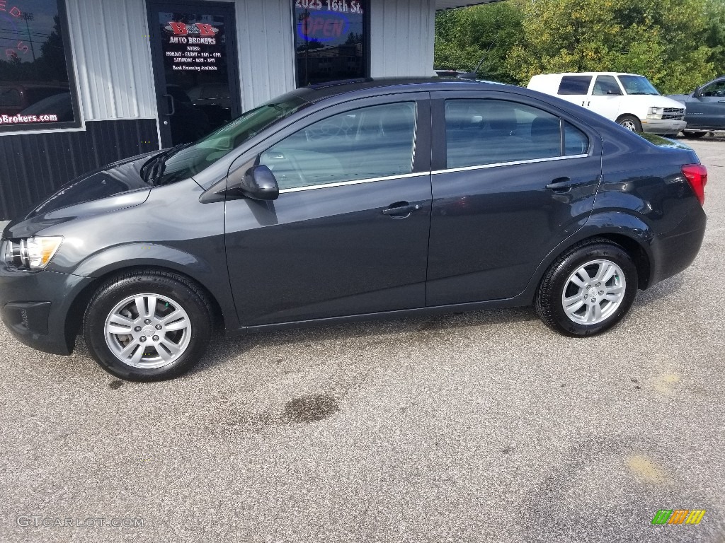 2014 Sonic LT Sedan - Ashen Gray Metallic / Jet Black/Dark Titanium photo #24