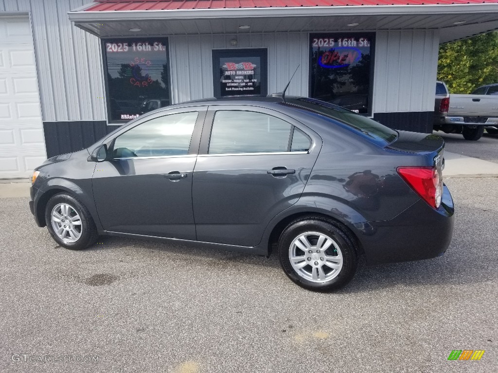 2014 Sonic LT Sedan - Ashen Gray Metallic / Jet Black/Dark Titanium photo #25
