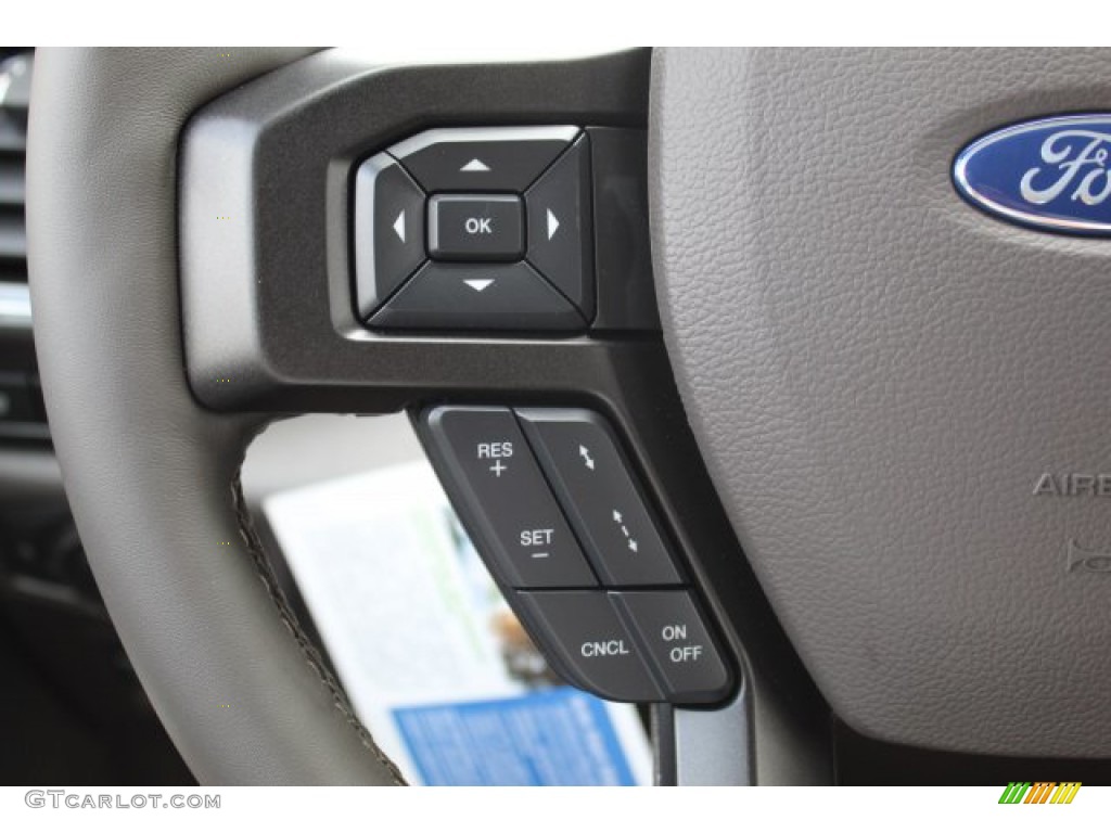 2019 Ford Expedition Limited Medium Stone Steering Wheel Photo #135228630