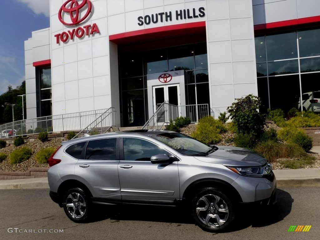 2018 CR-V EX AWD - Lunar Silver Metallic / Black photo #2