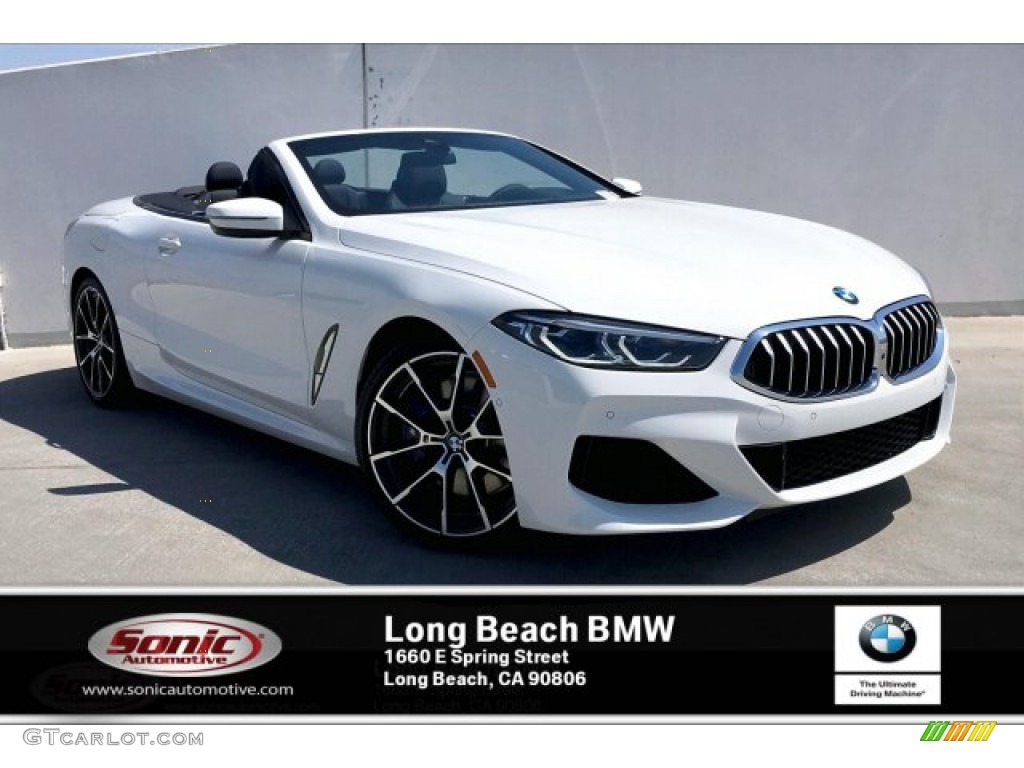 2020 8 Series 840i Convertible - Alpine White / Night Blue/Black photo #1