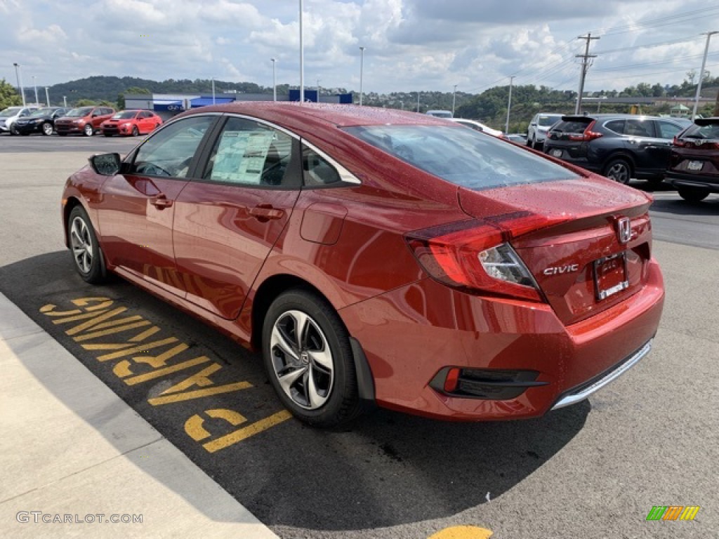 2019 Civic LX Sedan - Rallye Red / Black photo #4