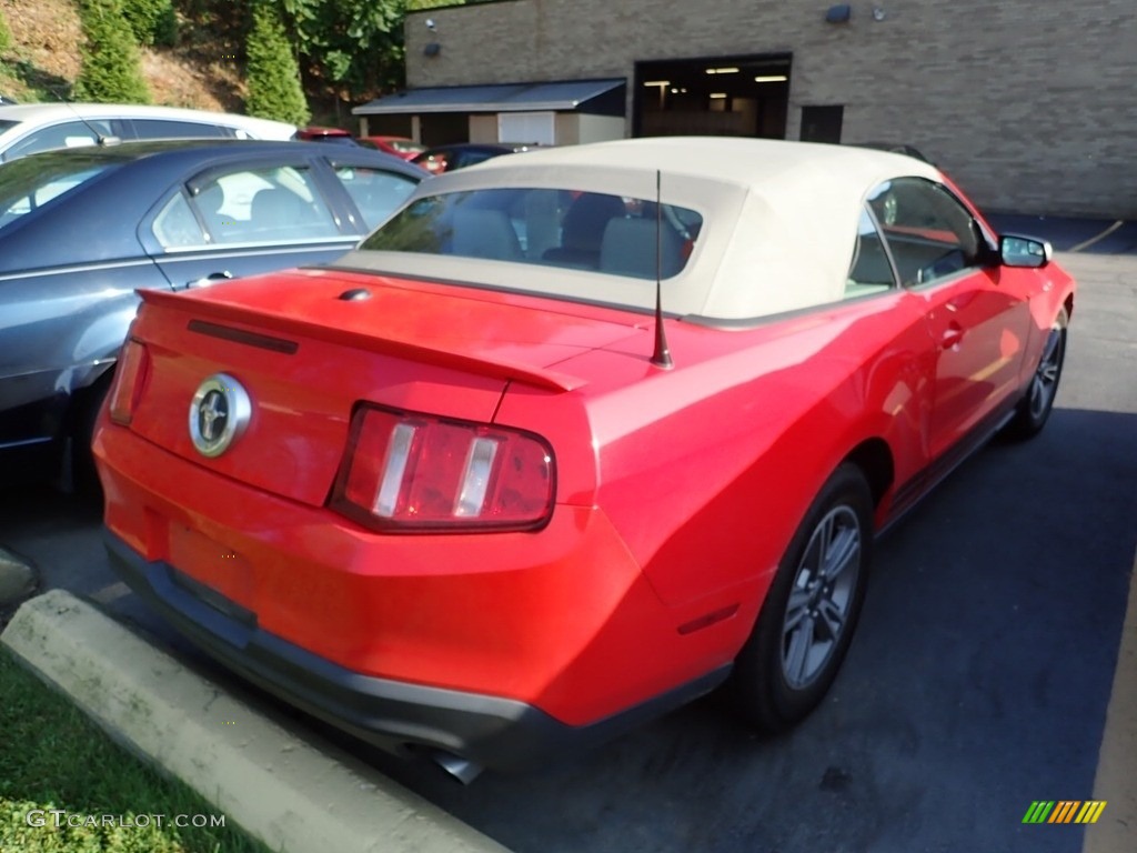 2011 Mustang V6 Premium Convertible - Race Red / Stone photo #3