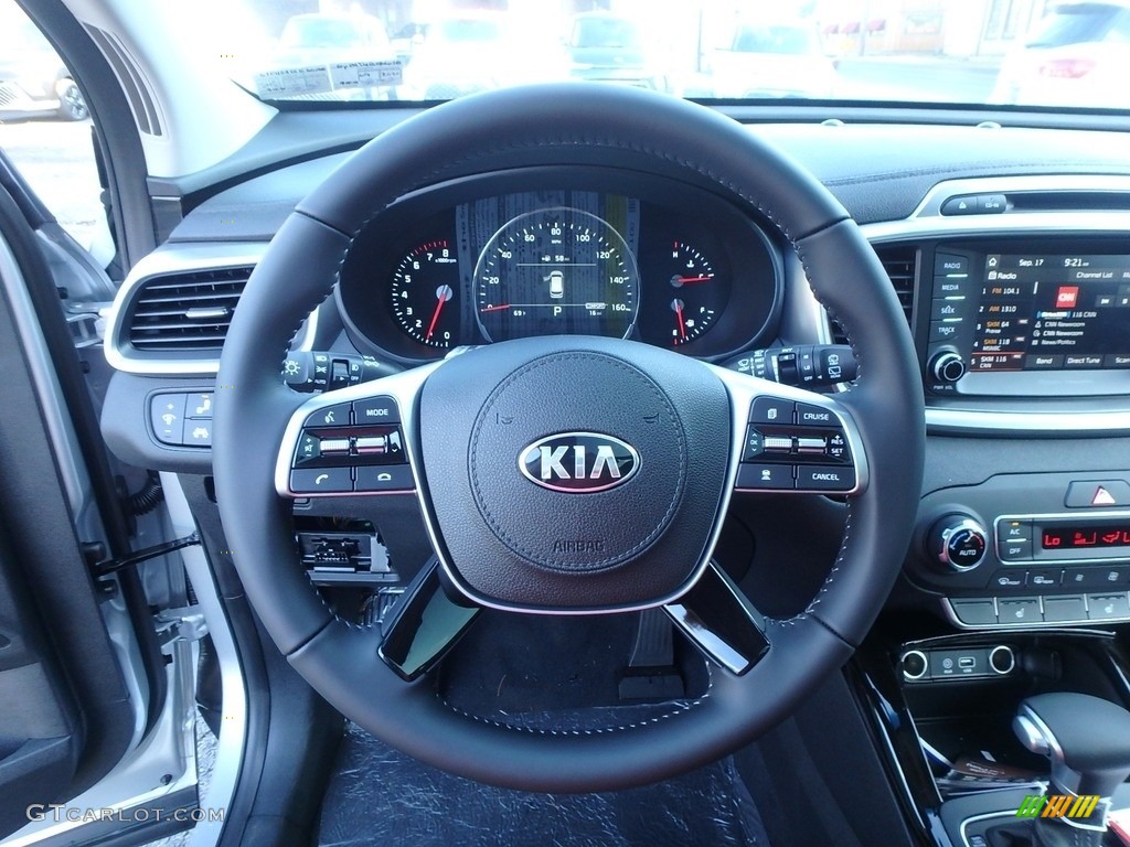 2019 Kia Sorento EX V6 AWD Satin Black Steering Wheel Photo #135241818