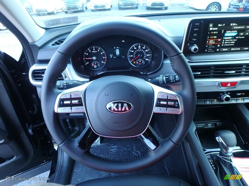 2020 Kia Telluride LX AWD Black Steering Wheel Photo #135243018