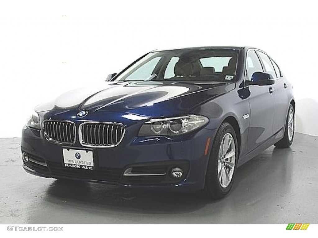 2016 5 Series 528i xDrive Sedan - Mediterranean Blue Metallic / Venetian Beige/Black photo #1
