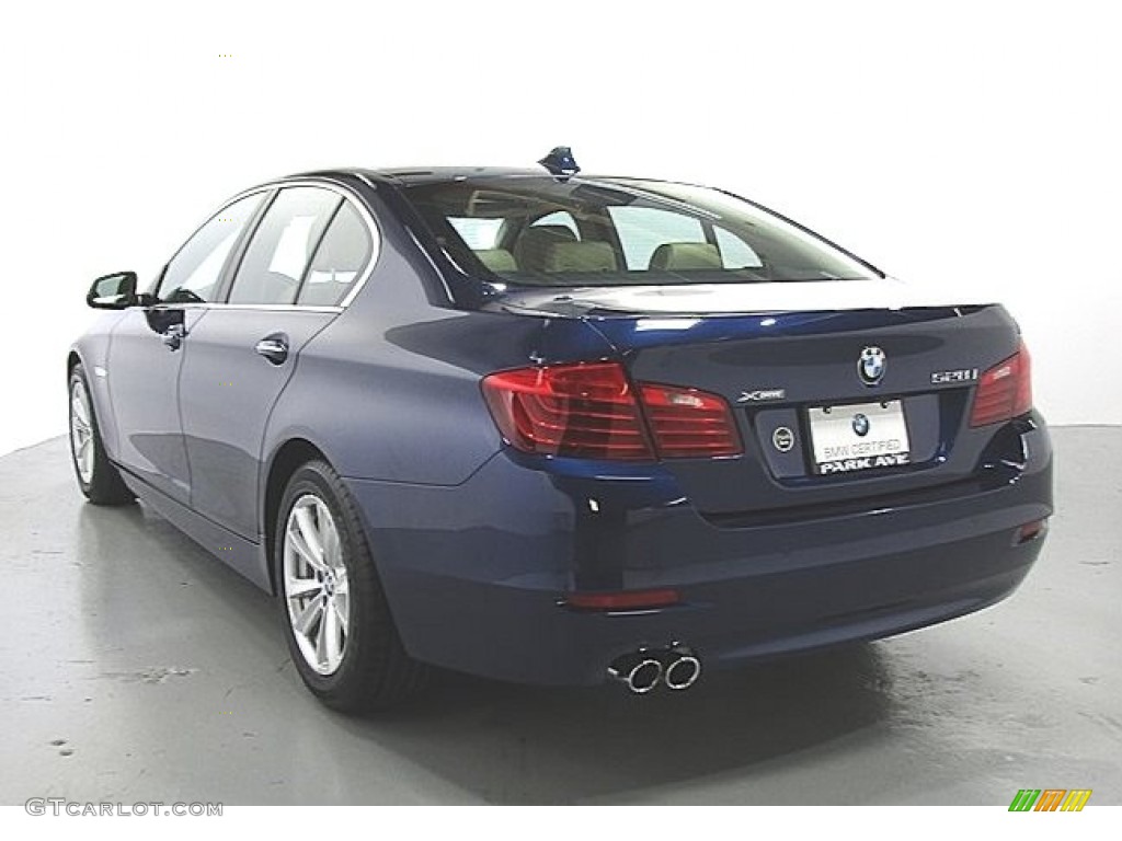 2016 5 Series 528i xDrive Sedan - Mediterranean Blue Metallic / Venetian Beige/Black photo #2