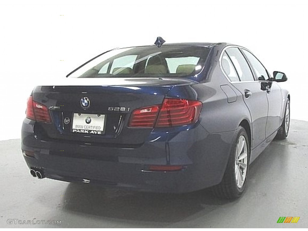 2016 5 Series 528i xDrive Sedan - Mediterranean Blue Metallic / Venetian Beige/Black photo #4