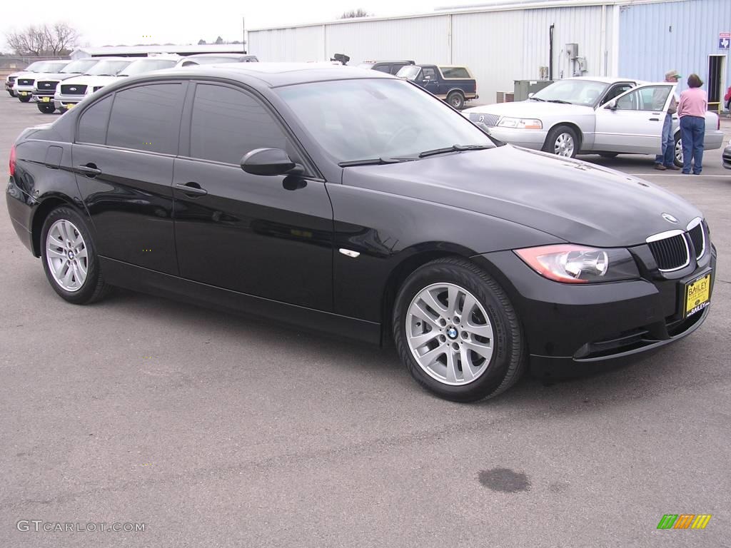 2006 3 Series 325i Sedan - Jet Black / Terra/Black Dakota Leather photo #7