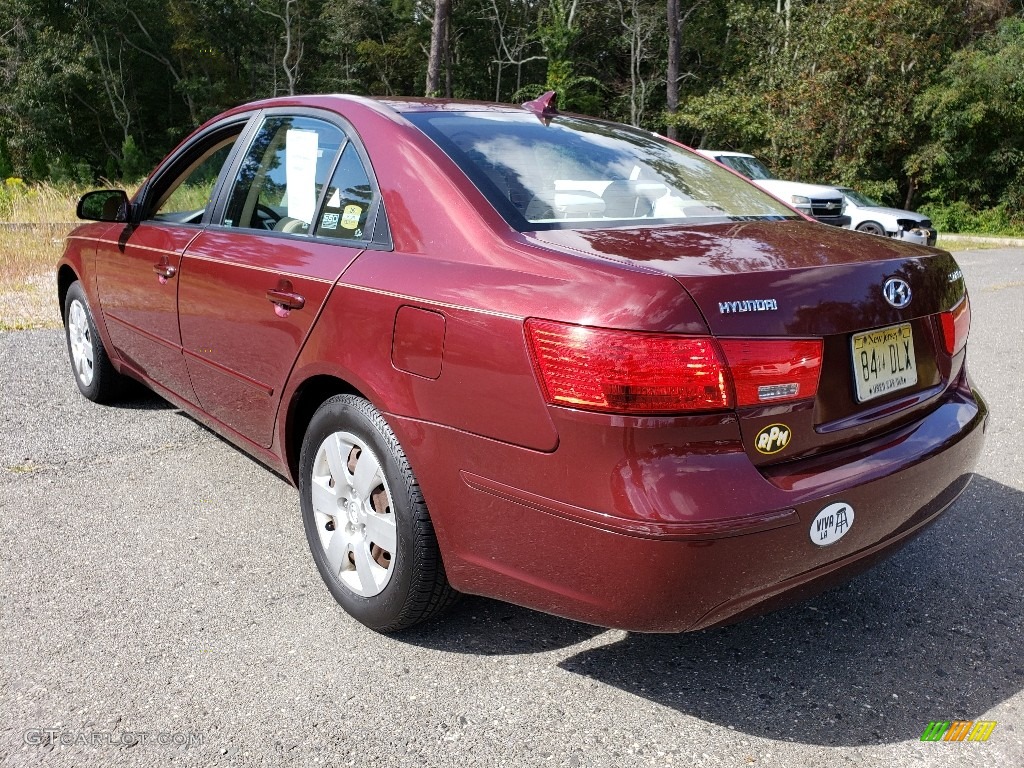 2010 Sonata GLS - Dark Cherry Red / Gray photo #3